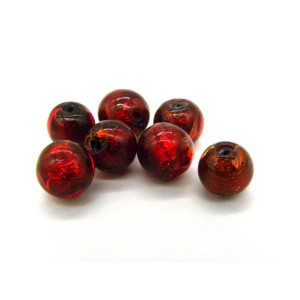 8 mm Hand-Made Round Gold Foil Glass Beads (6 pc.)... 8 mm Hand-Made Round Gold Foil Glass Beads (6 pc.)...