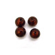 10 mm Hand-Made Round Gold Foil Glass Beads, Murano-Style Lampwork Beads - Brown - 8 pc