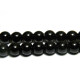 8 mm Round Glass Pearls - Faux Pearls - Glass Beads - BLACK (1 Long Strand or 50 Beads)