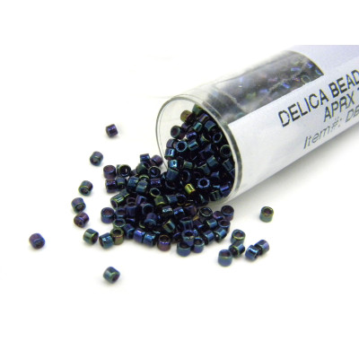 11/0 Miyuki Delica Seed Beads - Blue Iris DB 002 - 7.2 g Vial