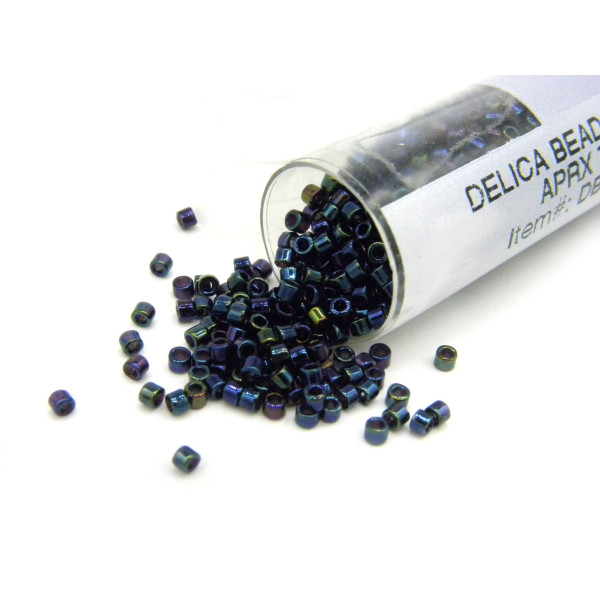 11/0 Miyuki Delica Seed Beads - Blue Iris DB 002 - 7.2 g Vial