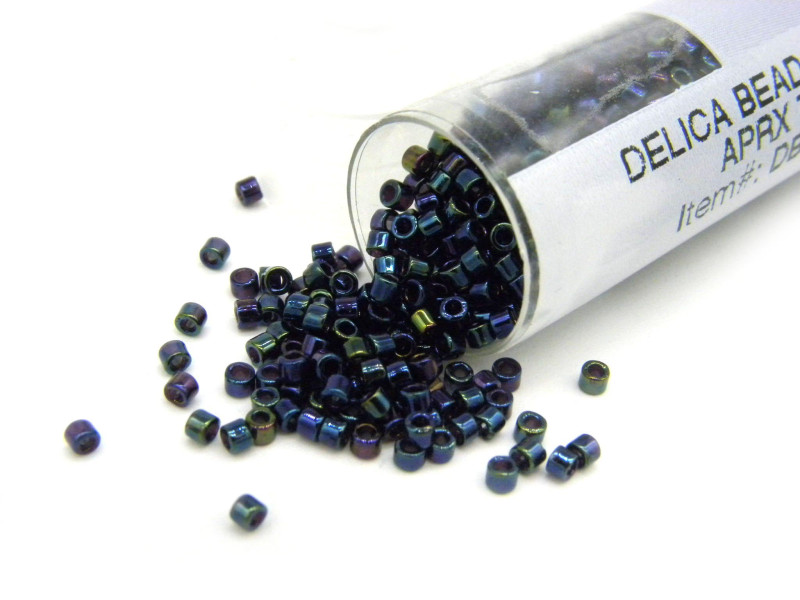Miyuki Delica-Perlen Rocailles 11/0 - Blue Iris (DB 002) - 7,2 gr Röhrchen