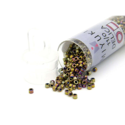 11/0 (1.6 x 1.3 mm) Miyuki Delica Japanese Seed Beads - Metallic Golden Iris - DB 029 - 7.2 g Vial