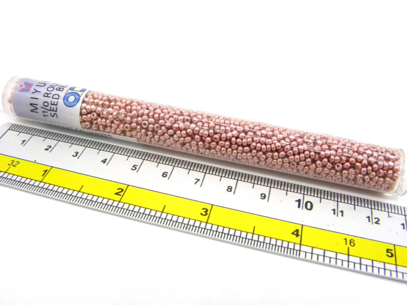 11/0 (2 mm) Miyuki Round Japanese Seed Beads - DURACOAT Galv Dark Coral (11-94209-TB) - 23.5 g  5 inch XL Vial