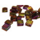 5 mm Miyuki Tila Beads, 2-hole Square Beads, Japanese Glass Beads - Topaz Rainbow Gold Luster TL 0301 - 10 g