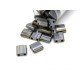 5 mm Japanese Miyuki Tila Beads, 2-hole Square Beads, Japanese Glass Beads -  Light Gunmetal TL 464 - 7.2 g Vial (ca 85 Beads