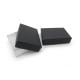 4.5 x 6.1 x 1.6 cm (1.8x2.4x0.6 inch) Grey/Black Cardboard Jewellery Ring/Earring Gift Box - Plain with Leather Motif (1 pc)