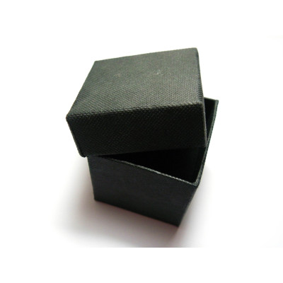 Medium Square Black Cardboard Jewellery Gift Box - Ring Box - Plain - 50 x 50 x 50mm (1 pc)