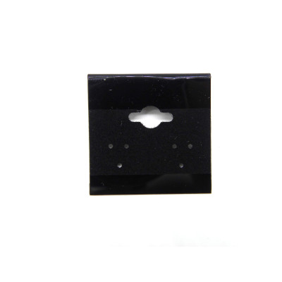 38 x 38 mm (1.5 x 1.5 inch) Black Plastic Earring Cards, Display cards for Earrings - 20 Pc.