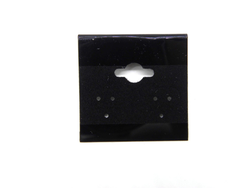 38 x 38 mm (1.5 x 1.5 inch) Black Plastic Earring Cards, Display cards for Earrings - 20 Pc.