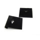 38 x 38 mm (1.5 x 1.5 inch) Black Plastic Earring Cards, Display cards for Earrings - 20 Pc.