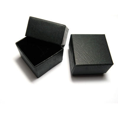 40 x 40 x 30mm Small Square Black Cardboard Jewellery Gift Box - Ring Box (2 Boxes)