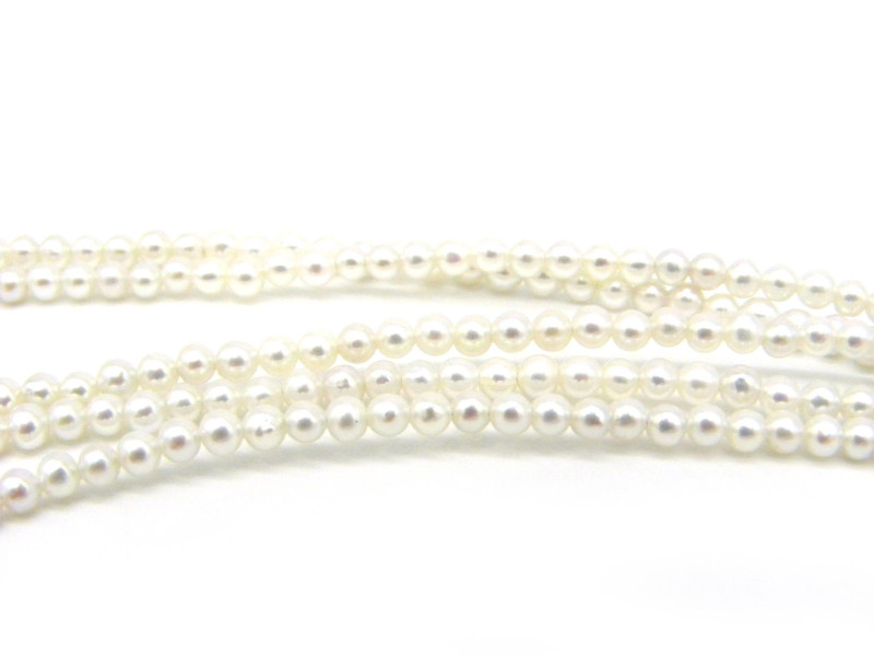 2 mm - Tiny Grade AA Round Freshwater Cultured Seed Pearl Beads - White
