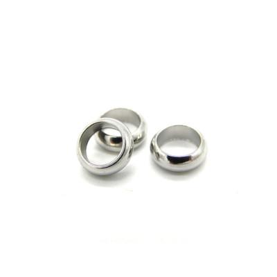 7 mm x 2.5 mm Round Stainless Steel Spacer Ring Beads, Closed Stainless Steel Rings with Large Hole - 20 pc. 7 mm x 2.5 mm Round Stainless Steel Spacer Ring Beads, Closed Stainless Steel Rings with Large Hole - 20 pc.