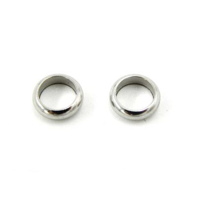 7 mm x 2 mm Round Stainless Steel Spacer Ring Beads, Closed Stainless Steel Rings with Large Hole - 20 pc. 7 mm x 2 mm Round Stainless Steel Spacer Ring Beads, Closed Stainless Steel Rings with Large Hole - 20 pc.