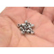 4 mm Small Faceted Nut-Shaped Solid Stainless Steel Beads - 1.5 mm Hole - Silver Tone (10 Pc.)