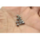 4 mm Small Faceted Round Solid Stainless Steel Beads - 1.5 mm Hole - Silver Tone (10 Pc.)