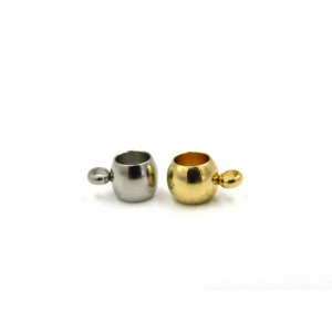 9 mm Large Oval Stainless Steel Bail Beads Charm H...