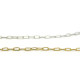 3 mm feine Edelstahl-Papierklammerkette in Gold oder Platin-Silber