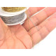 3 mm feine Edelstahl-Papierklammerkette in Gold oder Platin-Silber