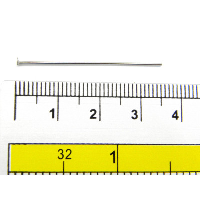 304 Edelstahl Nietstifte, flacher Kopf - 35 mm x 0,7 mm - Silberfarbig - 50 Stk.