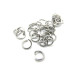 5 mm Stainless Steel Open Jump Rings - Platinum Silver or 18K Gold Plated - 50 Pc.