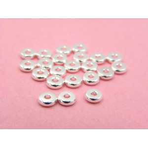 4 x 1.2 mm Flat Rondelle Stainless Steel Spacer Be...