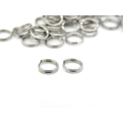 5 mm Medium Stainless Steel Split Rings - 100 Pc.