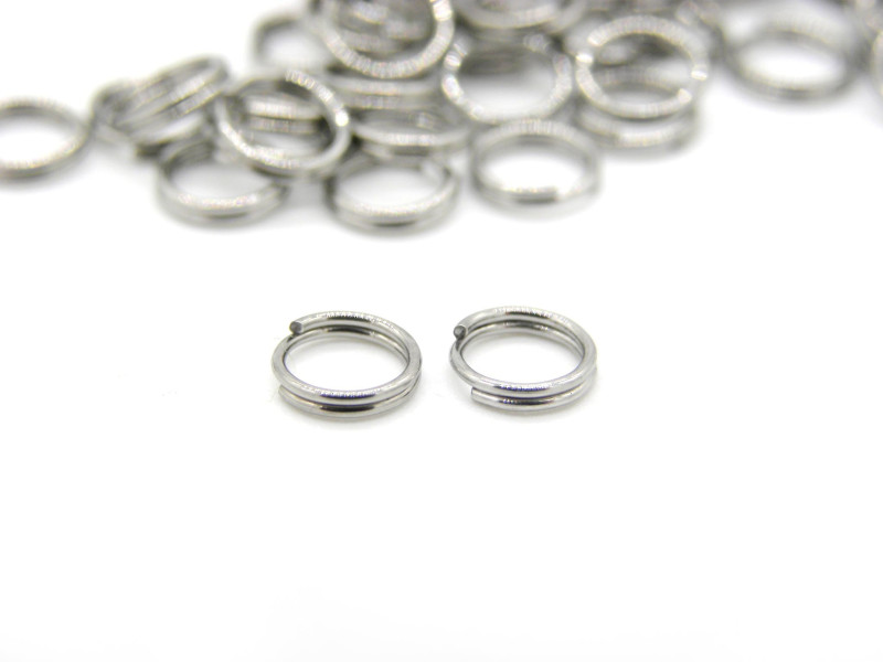 5 mm Medium Stainless Steel Split Rings - 100 Pc.