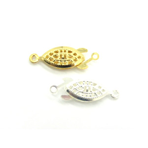 21x7 mm Oval Stainless Steel Box Clasp, Fish Hook ...