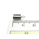 9,5 x 4,5 mm Crimp-Endstücke aus Edelstahl – Silberfarben