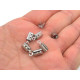 9,5 x 4,5 mm Crimp-Endstücke aus Edelstahl – Silberfarben