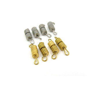 16 x 4 mm Stainless Steel Screw Clasps - Gold, Sil...
