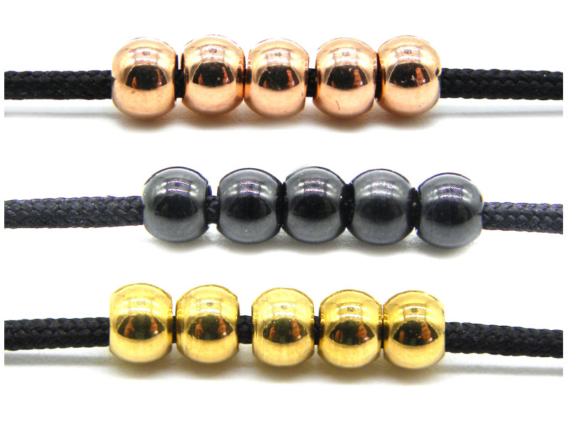 4 x 3 mm Round Stainless Steel Spacer Beads / Filler Beads with 2 mm Hole - Gold, Rose Gold, Black - 10 Pc.