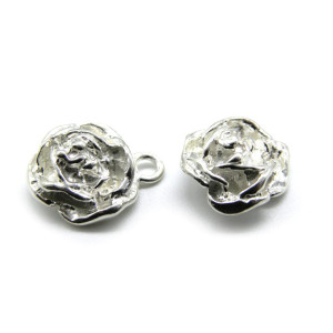 13 mm Chunky/Heavy Solid Sterling Silver 925 Rose ...