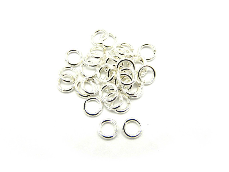 4 mm x 0,5 mm (24 GA) Sterlingsilber 925 Biegeringe (20 oder 100 Stk.)