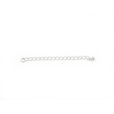 5 cm - 2 inch - 925 Sterling Silver Extension Chain with Ball
