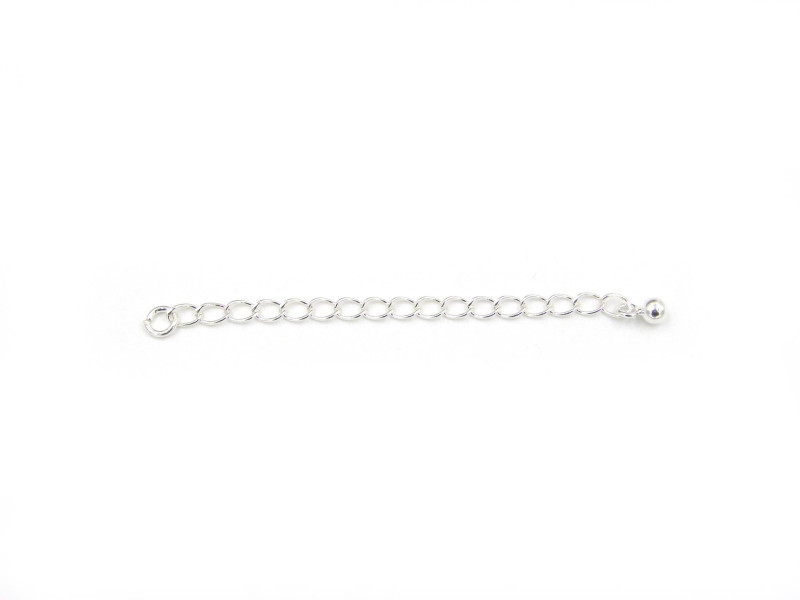 5 cm - 2 inch - 925 Sterling Silver Extension Chain with Ball