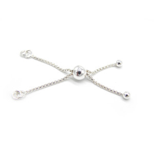 50 mm (2 inch) 925 Sterling Silver Sliding Bead Cl...