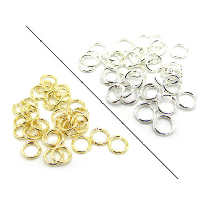 5.5 mm (0.22 inch) Sterling Silver 925 Jump Rings - 0.8 mm (20 GA) Thick - Silver or 18K Gold plated - 10 or 50 pc.