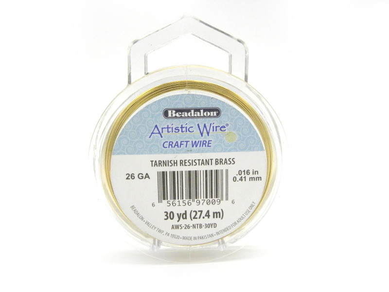 0.4 mm (26 GA) Beadalon Artistic Wire for Jewellery and Crafts - Non-Tarnish Brass