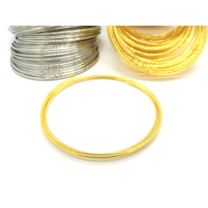 1 mm Thick Steel Memory Wire - 6 cm Diameter - Sil...