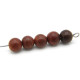6 mm Small Round Wooden Beads for Jewellery-Making - Brown (50 Pc.)