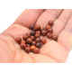 6 mm Small Round Wooden Beads for Jewellery-Making - Brown (50 Pc.)
