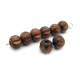 6 mm Premium-Quality Carved Round Wooden Beads for Jewellery - Chestnut Brown (40 Beads)