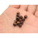 6 mm Premium-Quality Carved Round Wooden Beads for Jewellery - Chestnut Brown (40 Beads)
