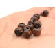 6 mm Premium-Quality Carved Round Wooden Beads for Jewellery - Chestnut Brown (40 Beads)