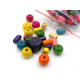 4 to 10 mm Wooden Beads - Mixed Shape - 15 g (0.5 oz) - Rainbow Mix (approx. 130 Beads)