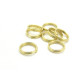 9 mm (0.35 Inch) High Quality Large Split Rings - Silver Plated or Gold Plated (50 Pc.)