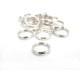 9 mm (0.35 Inch) High Quality Large Split Rings - Silver Plated or Gold Plated (50 Pc.)